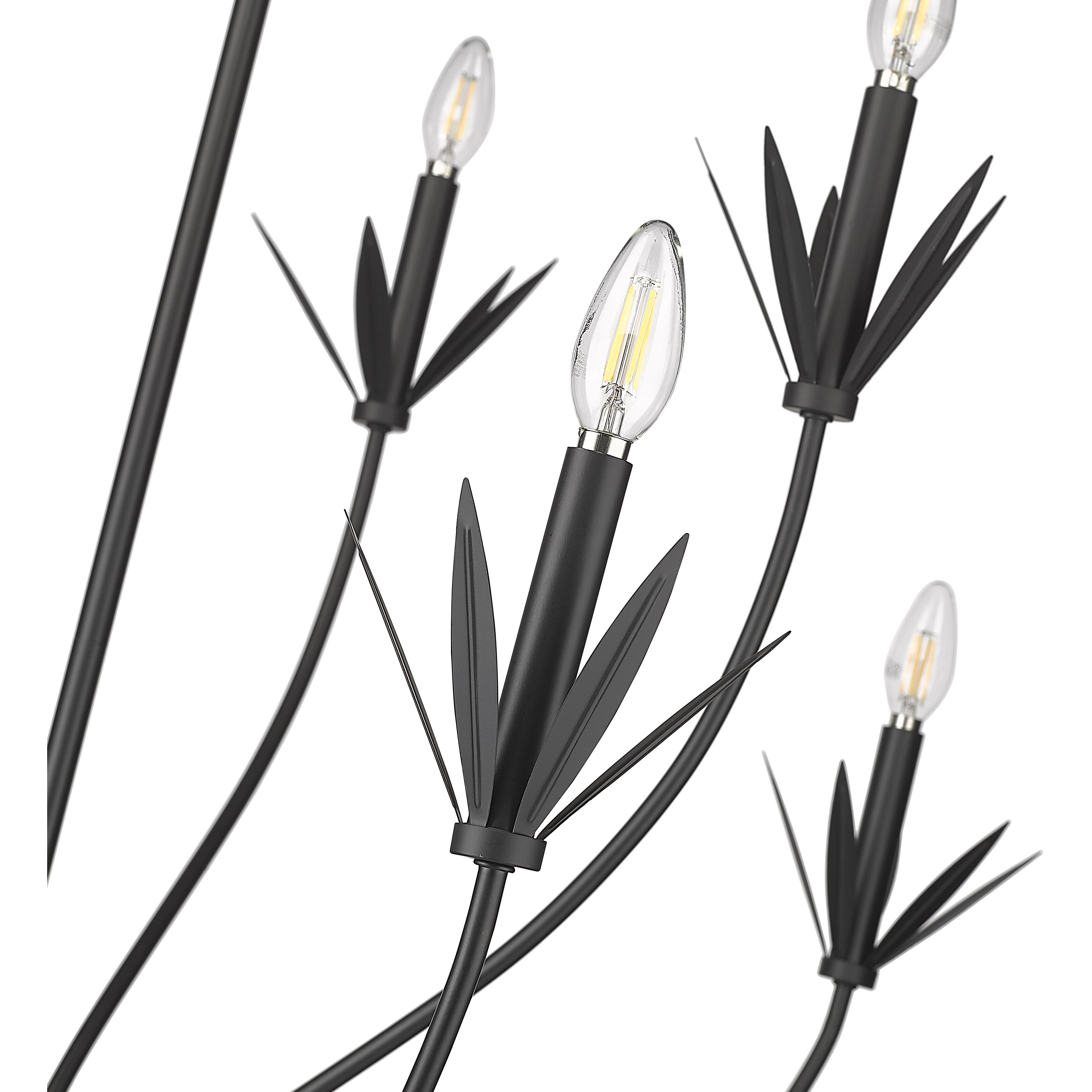Primrose 8 Light 40.5 inch Matte Black Chandelier Ceiling Light